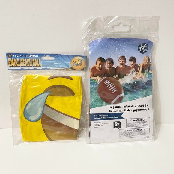 Emoji Beach Ball and Gigantic Inflatable Sport Ball - Picture 1 of 14